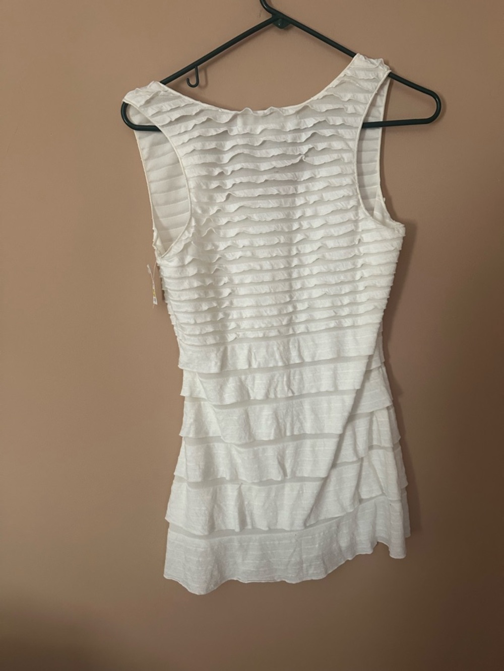 White Ruffle Tank Top - Picture 4 of 4